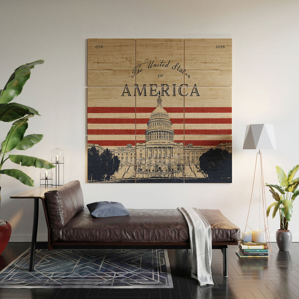 DENY Designs Capitol Building Wood Wall Mural