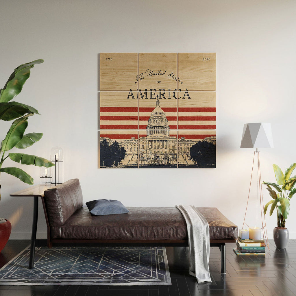 DENY Designs Capitol Building Wood Wall Mural