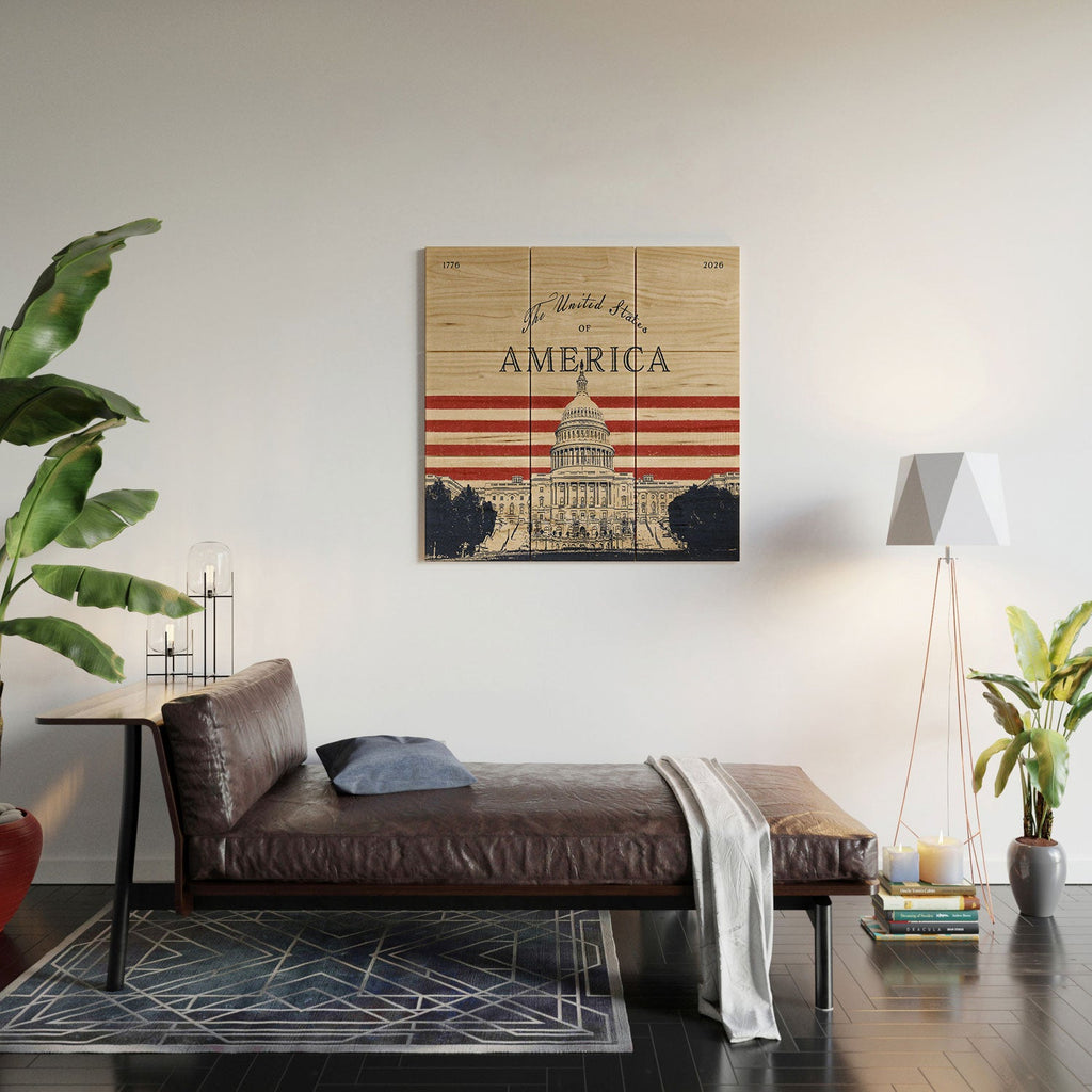DENY Designs Capitol Building Wood Wall Mural