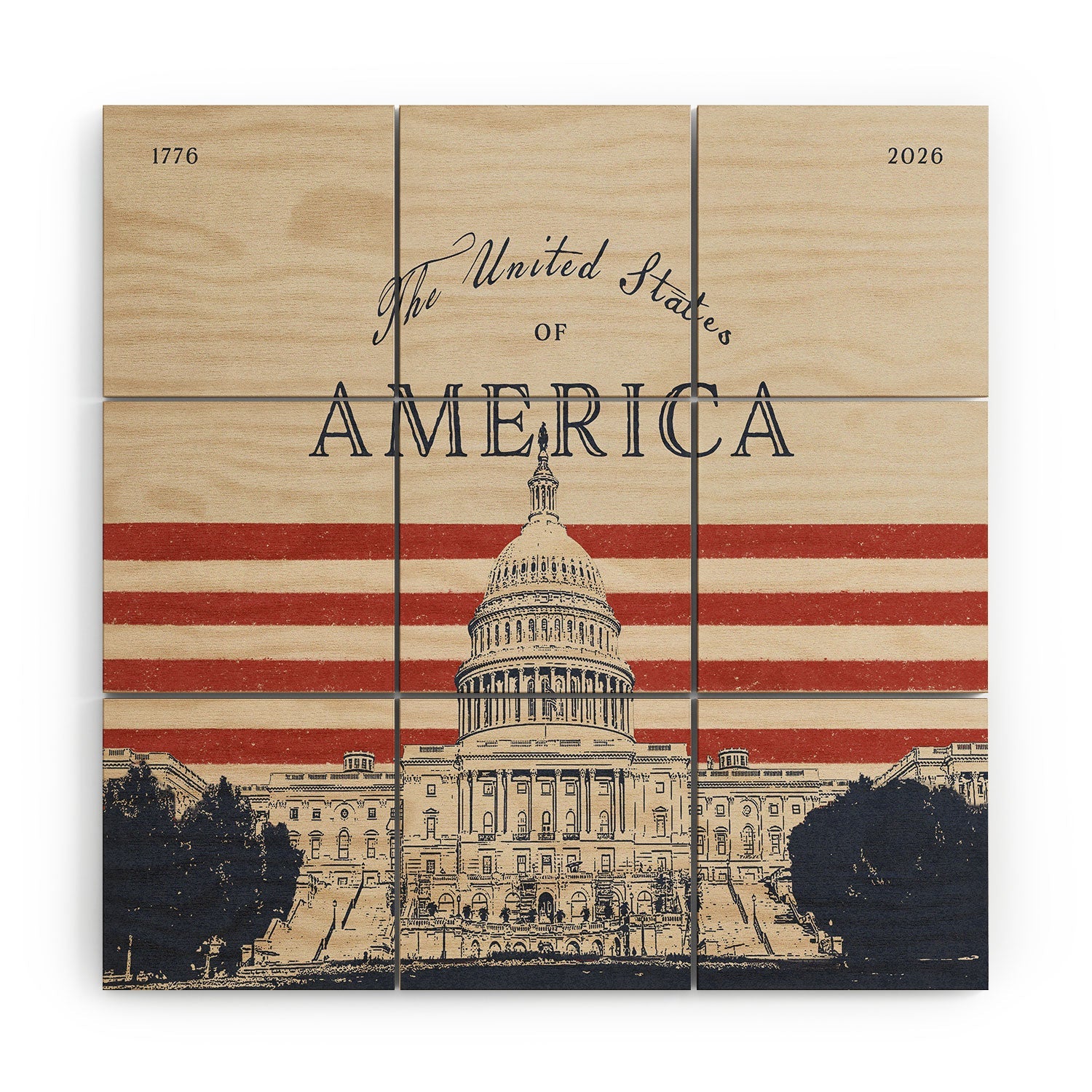 DENY Designs Capitol Building Wood Wall Mural