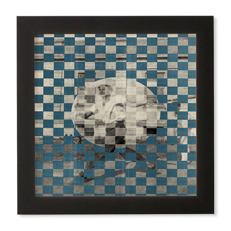 DENY Designs Checker Collage Framed Wall Art