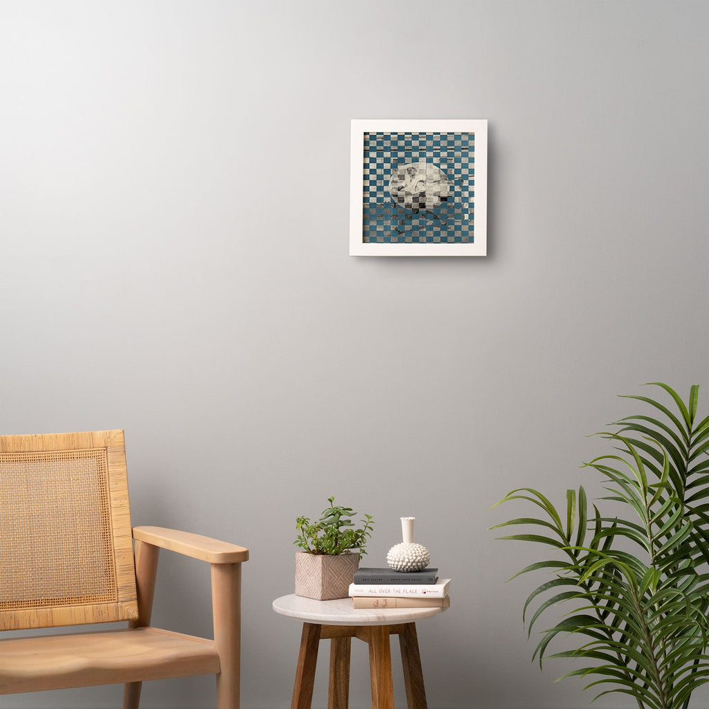 DENY Designs Checker Collage Framed Wall Art