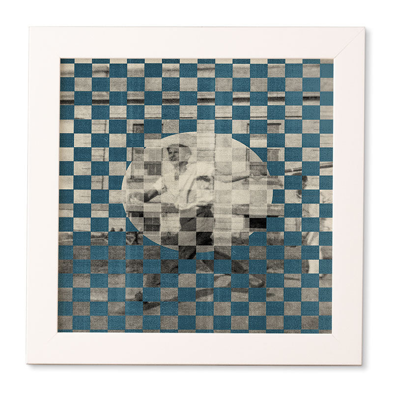 DENY Designs Checker Collage Framed Wall Art