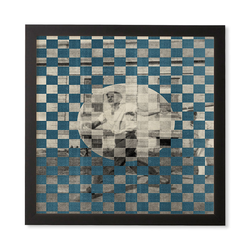DENY Designs Checker Collage Framed Wall Art