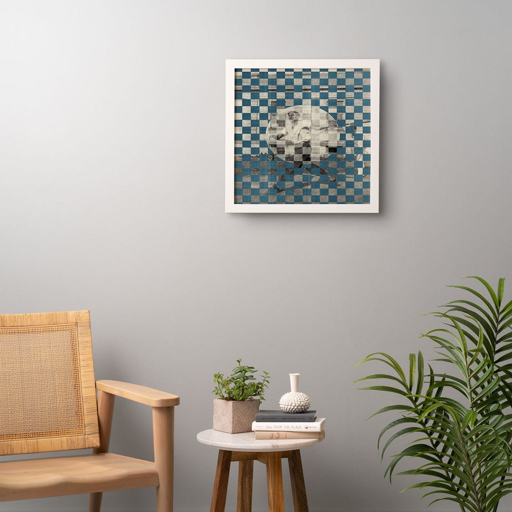 DENY Designs Checker Collage Framed Wall Art