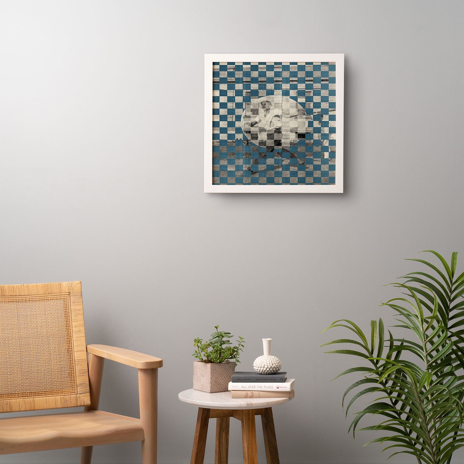 DENY Designs Checker Collage Framed Wall Art