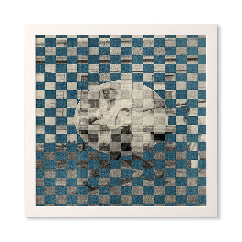 DENY Designs Checker Collage Framed Wall Art