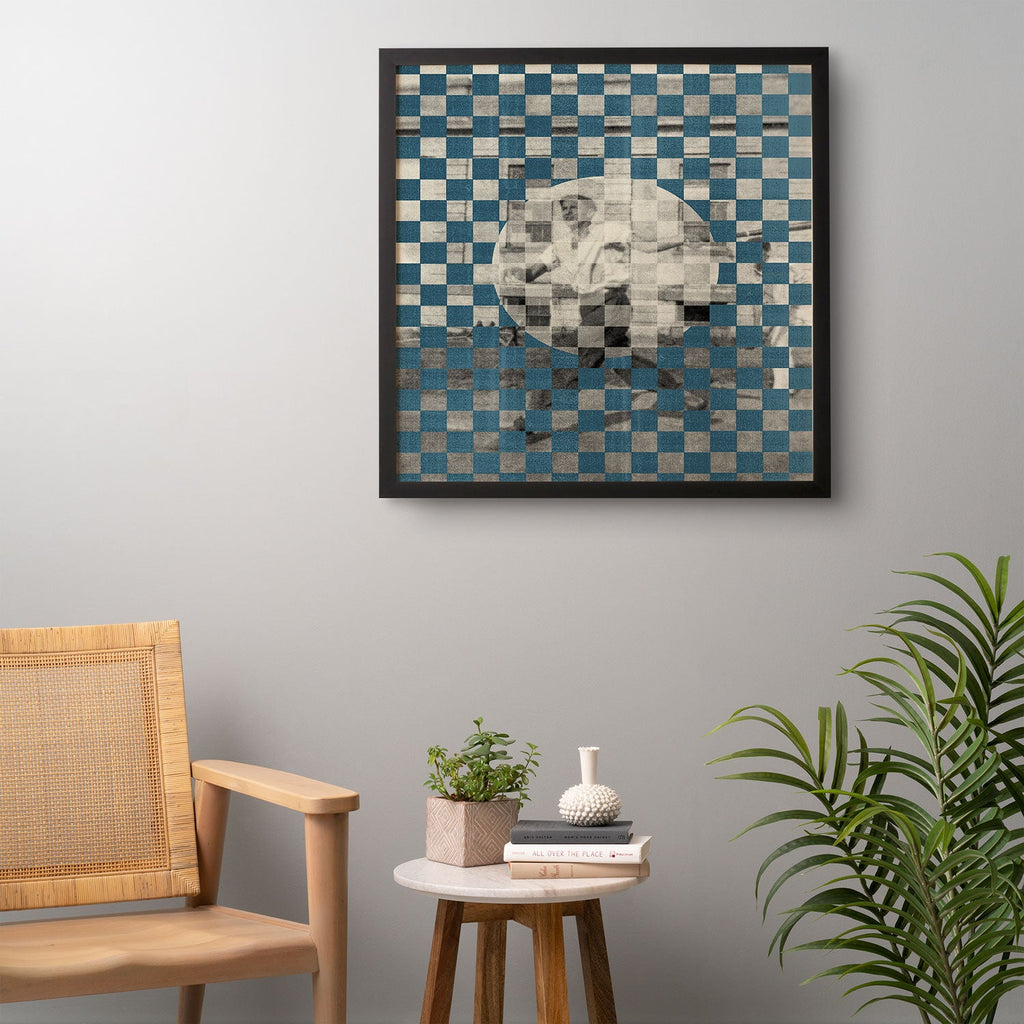 DENY Designs Checker Collage Framed Wall Art