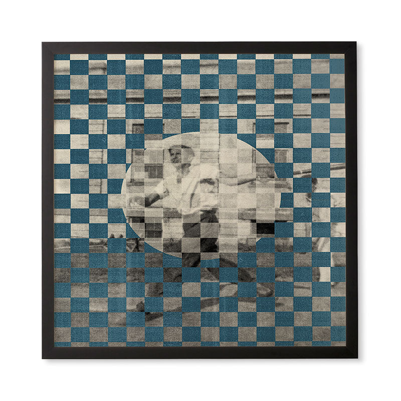 DENY Designs Checker Collage Framed Wall Art
