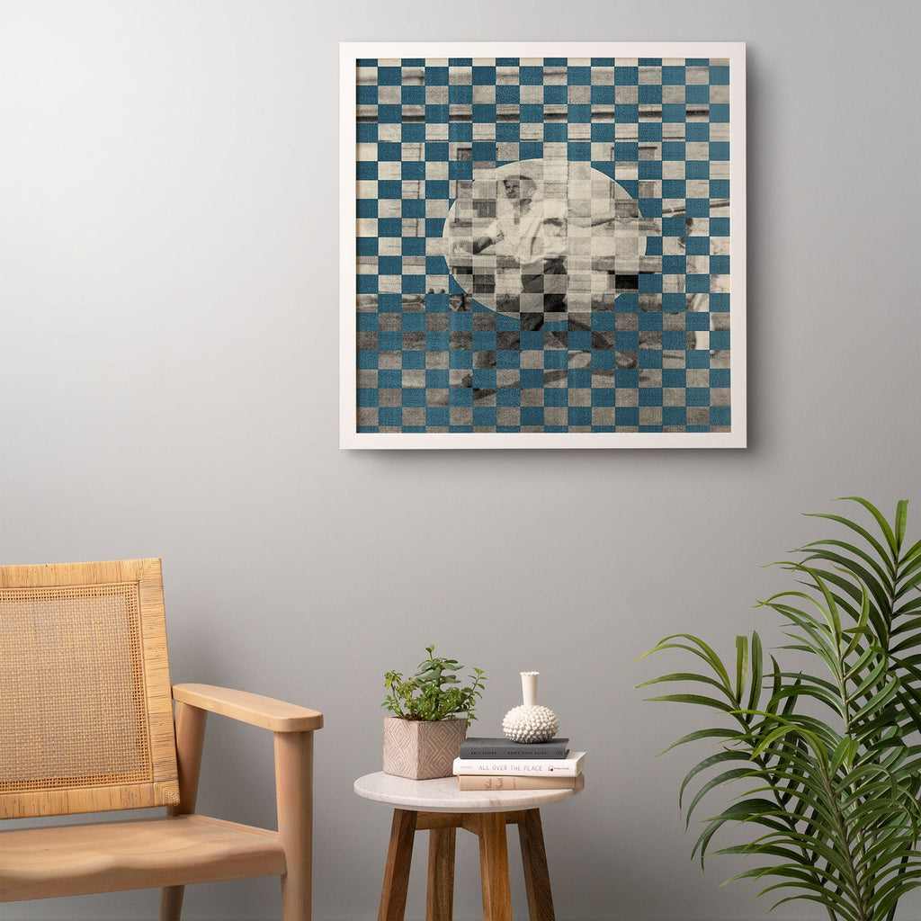 DENY Designs Checker Collage Framed Wall Art