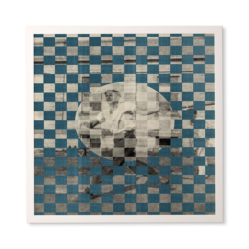 DENY Designs Checker Collage Framed Wall Art