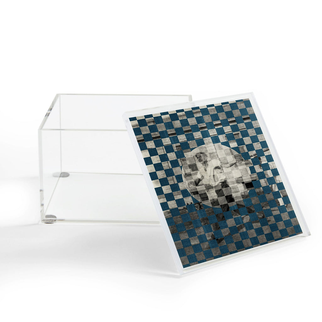 DENY Designs Checker Collage Acrylic Box