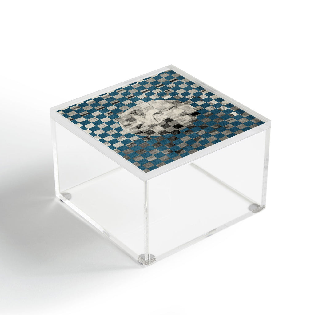 DENY Designs Checker Collage Acrylic Box