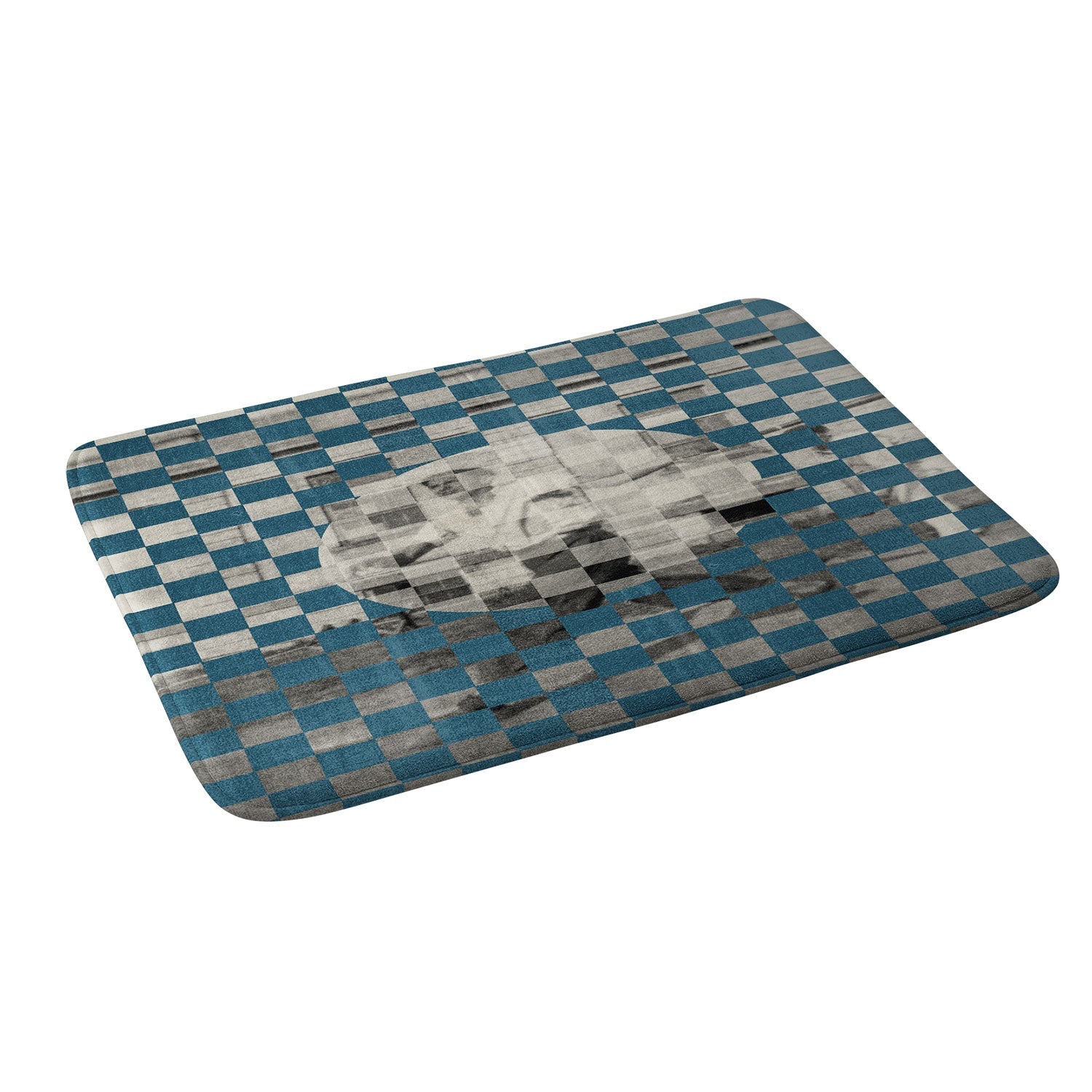 DENY Designs Checker Collage Memory Foam Bath Mat