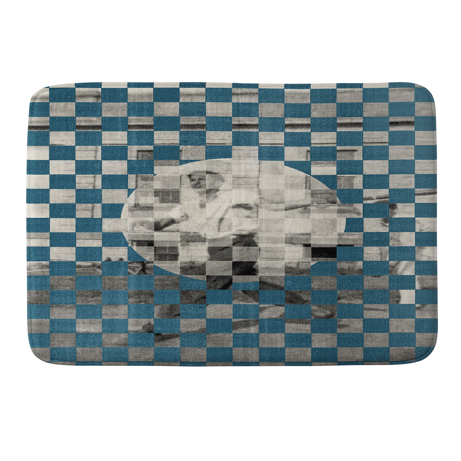 DENY Designs Checker Collage Memory Foam Bath Mat