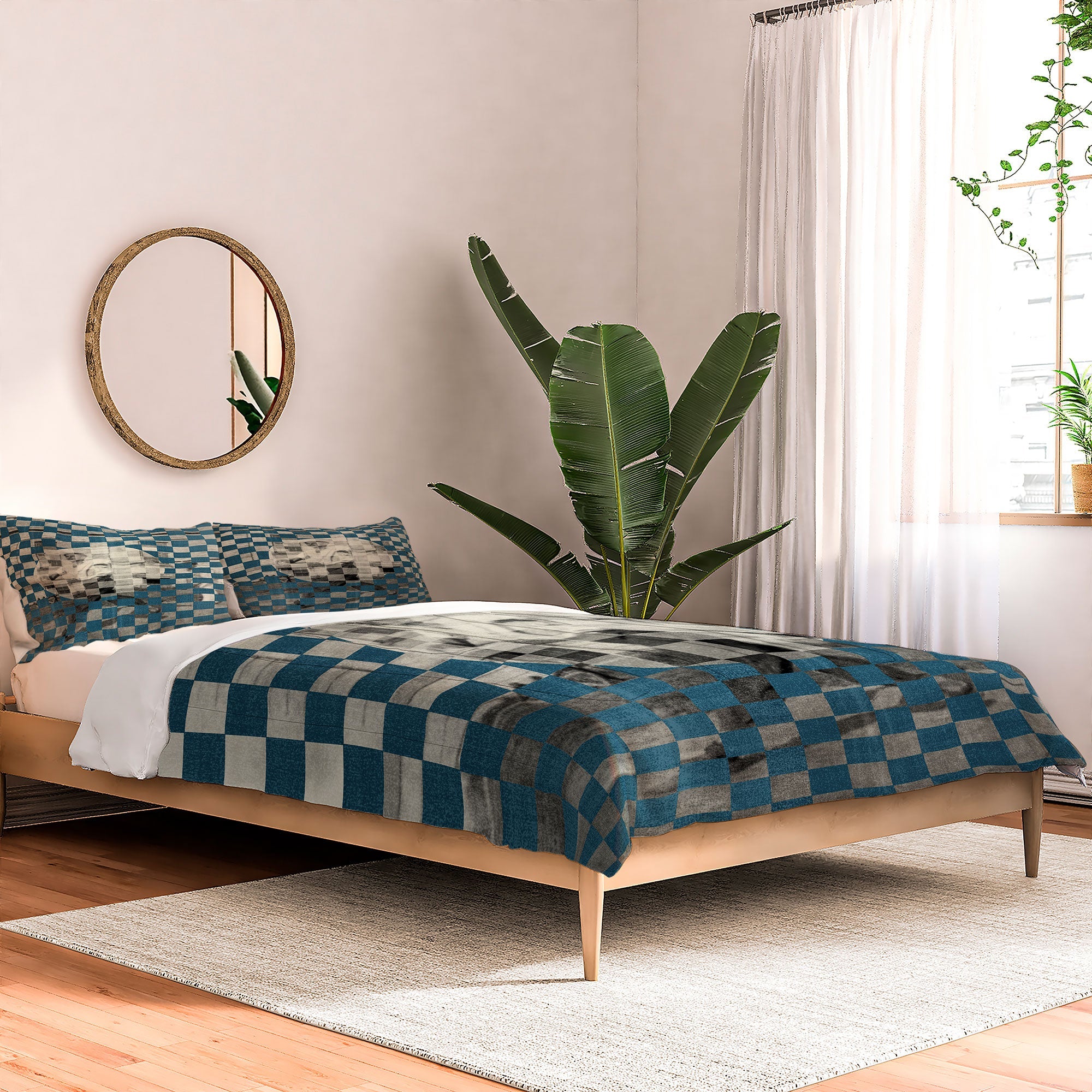 DENY Designs Checker Collage Comforter