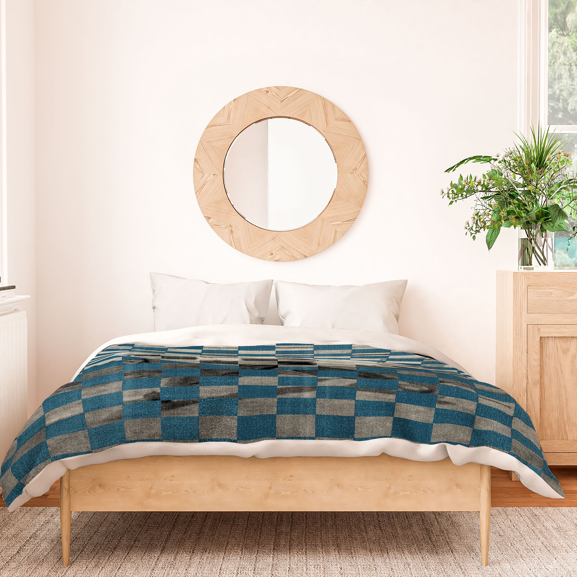 DENY Designs Checker Collage Duvet Cover
