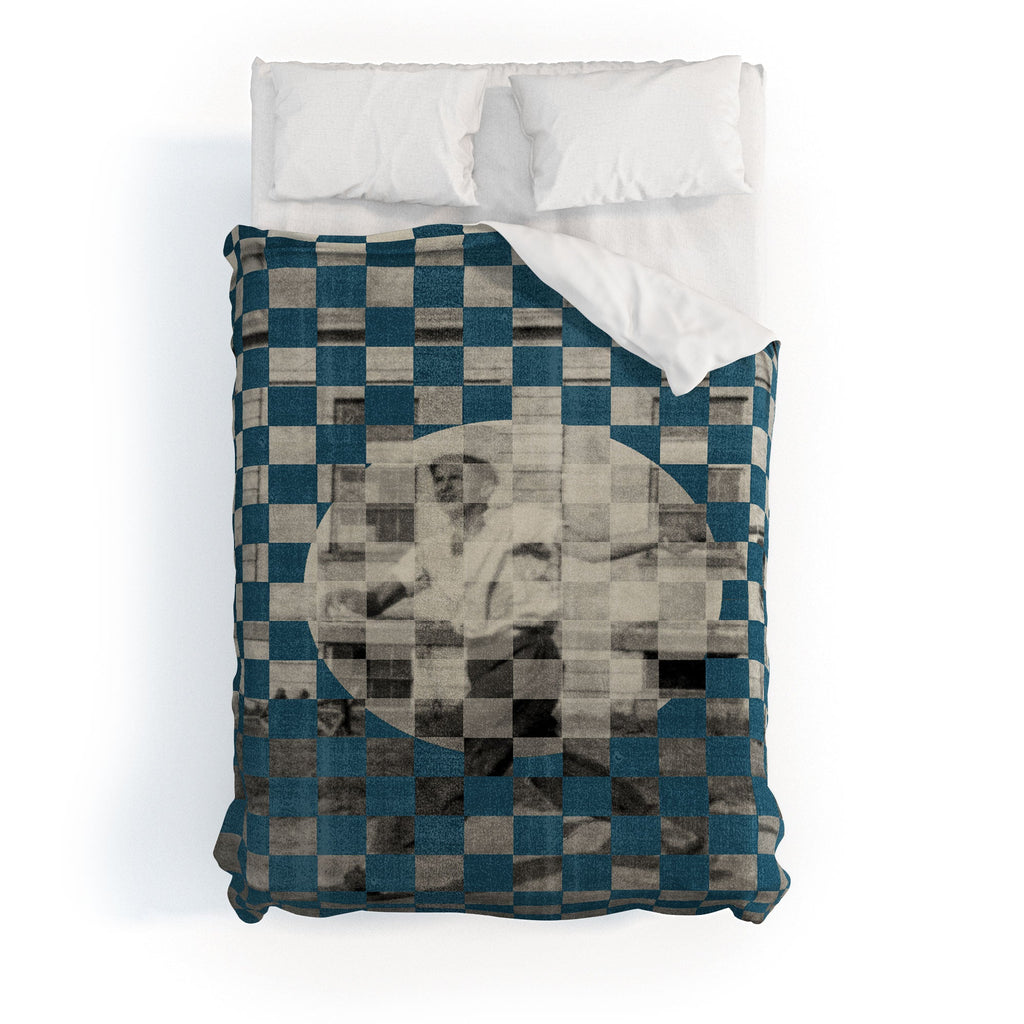 DENY Designs Checker Collage Duvet Cover