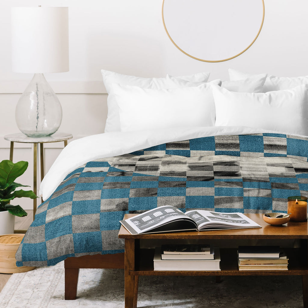DENY Designs Checker Collage Duvet Cover