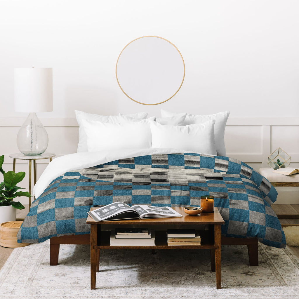 DENY Designs Checker Collage Duvet Cover
