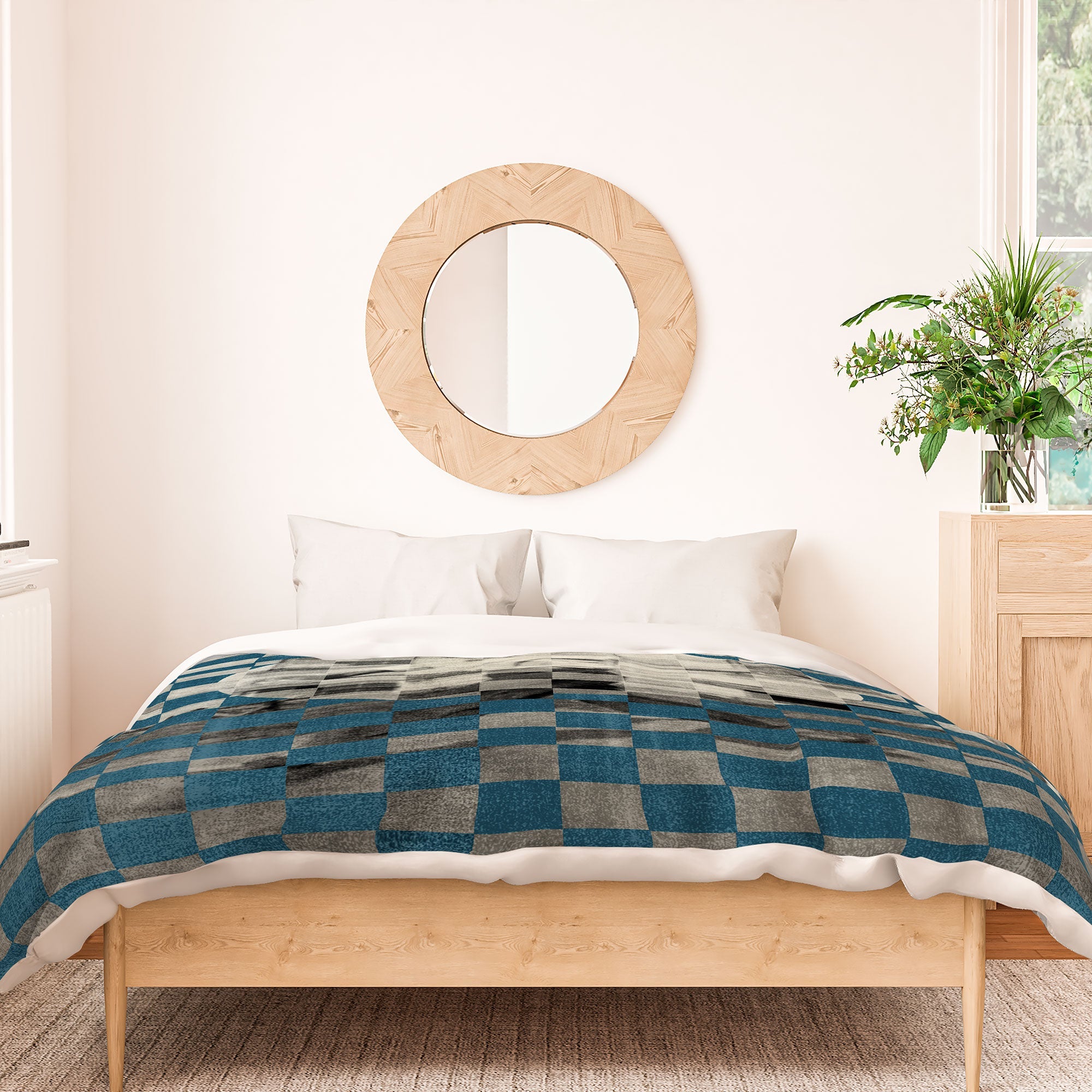 DENY Designs Checker Collage Duvet Cover