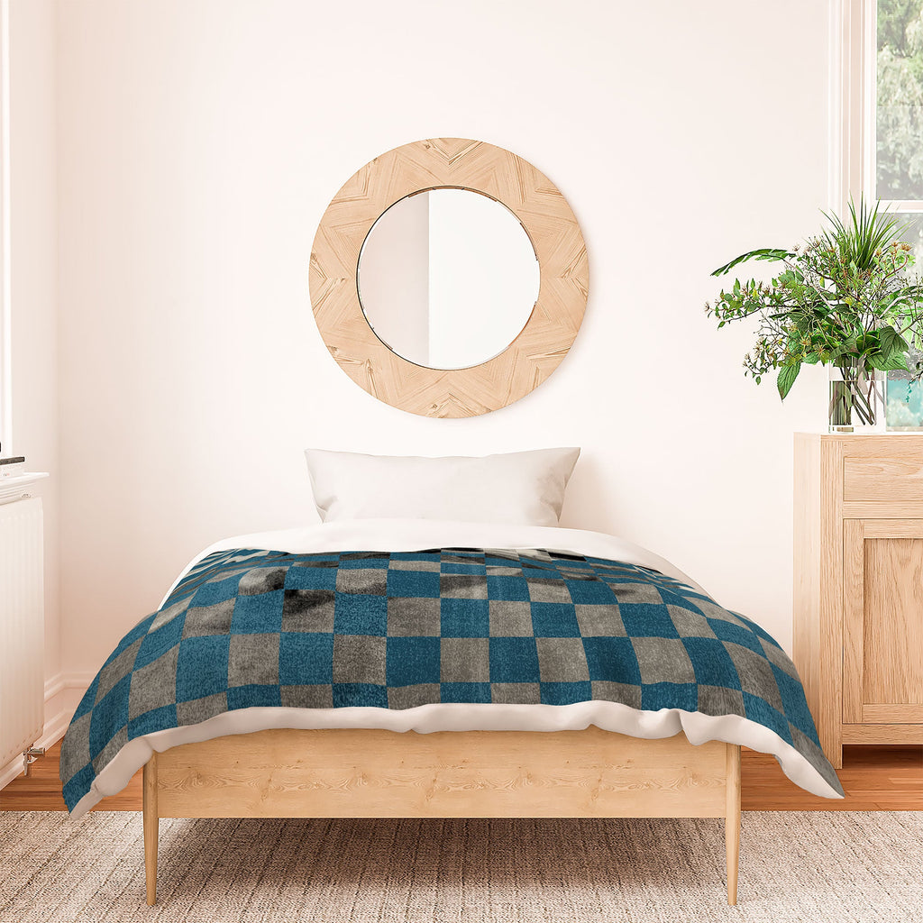 DENY Designs Checker Collage Duvet Cover