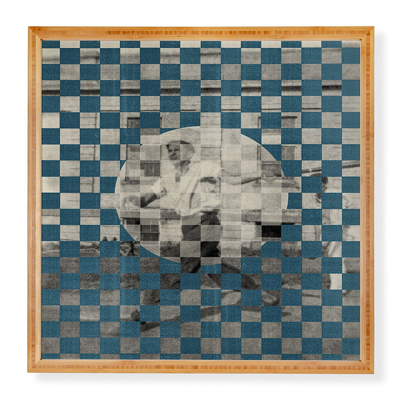 DENY Designs Checker Collage Framed Wall Art