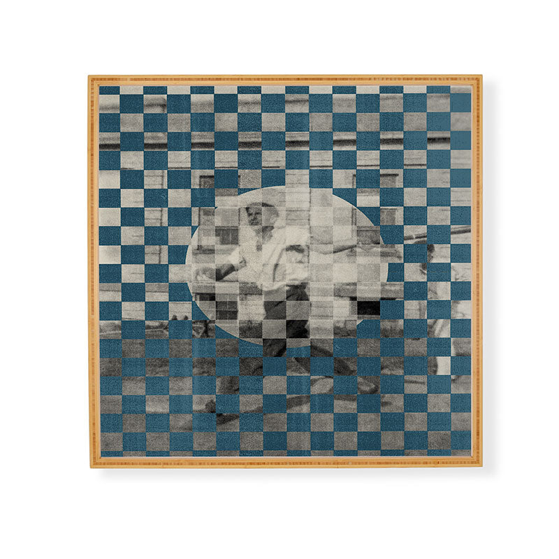 DENY Designs Checker Collage Framed Wall Art