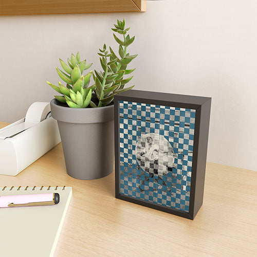 DENY Designs Checker Collage Framed Mini Art Print