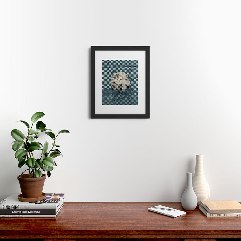 DENY Designs Checker Collage Framed Art Print