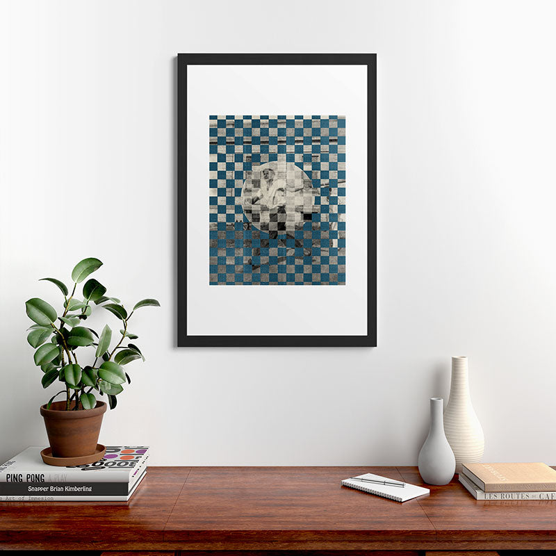 DENY Designs Checker Collage Framed Art Print
