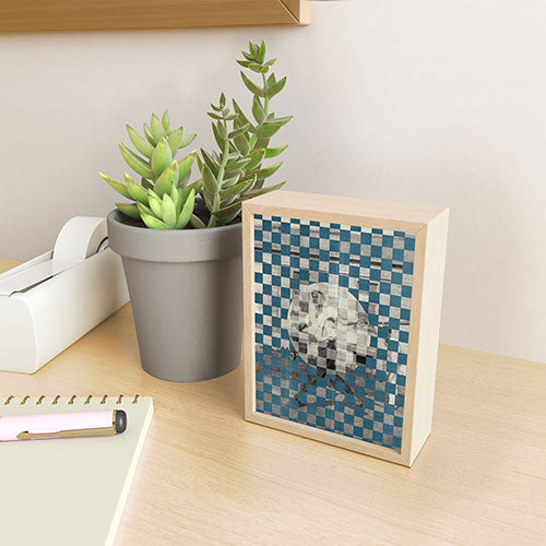 DENY Designs Checker Collage Framed Mini Art Print