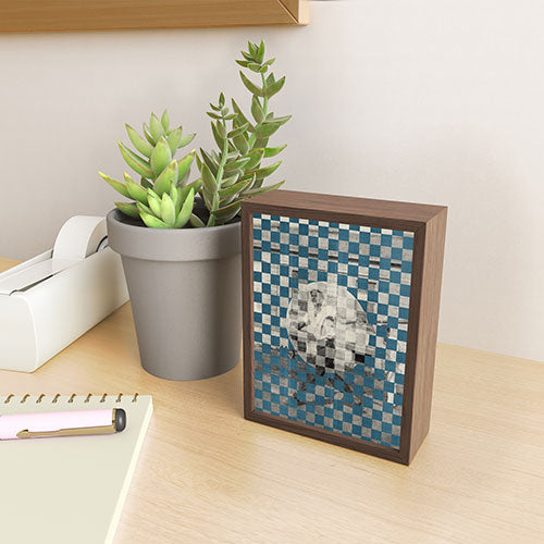 DENY Designs Checker Collage Framed Mini Art Print