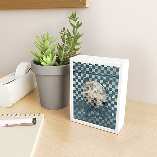 DENY Designs Checker Collage Framed Mini Art Print