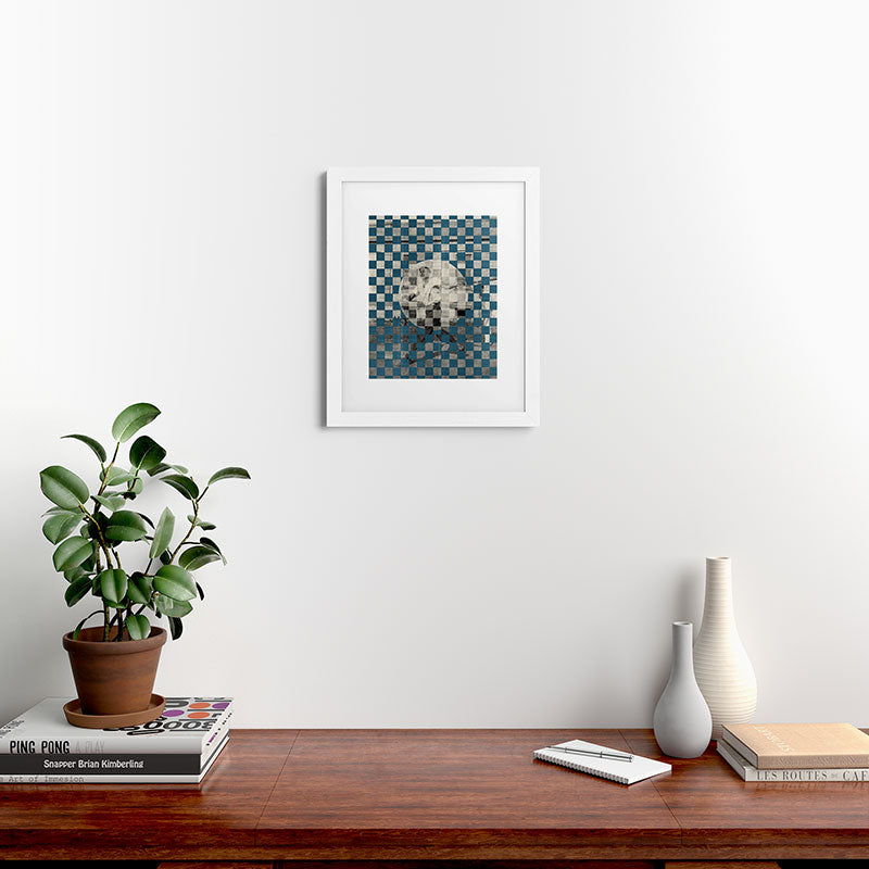 DENY Designs Checker Collage Framed Art Print
