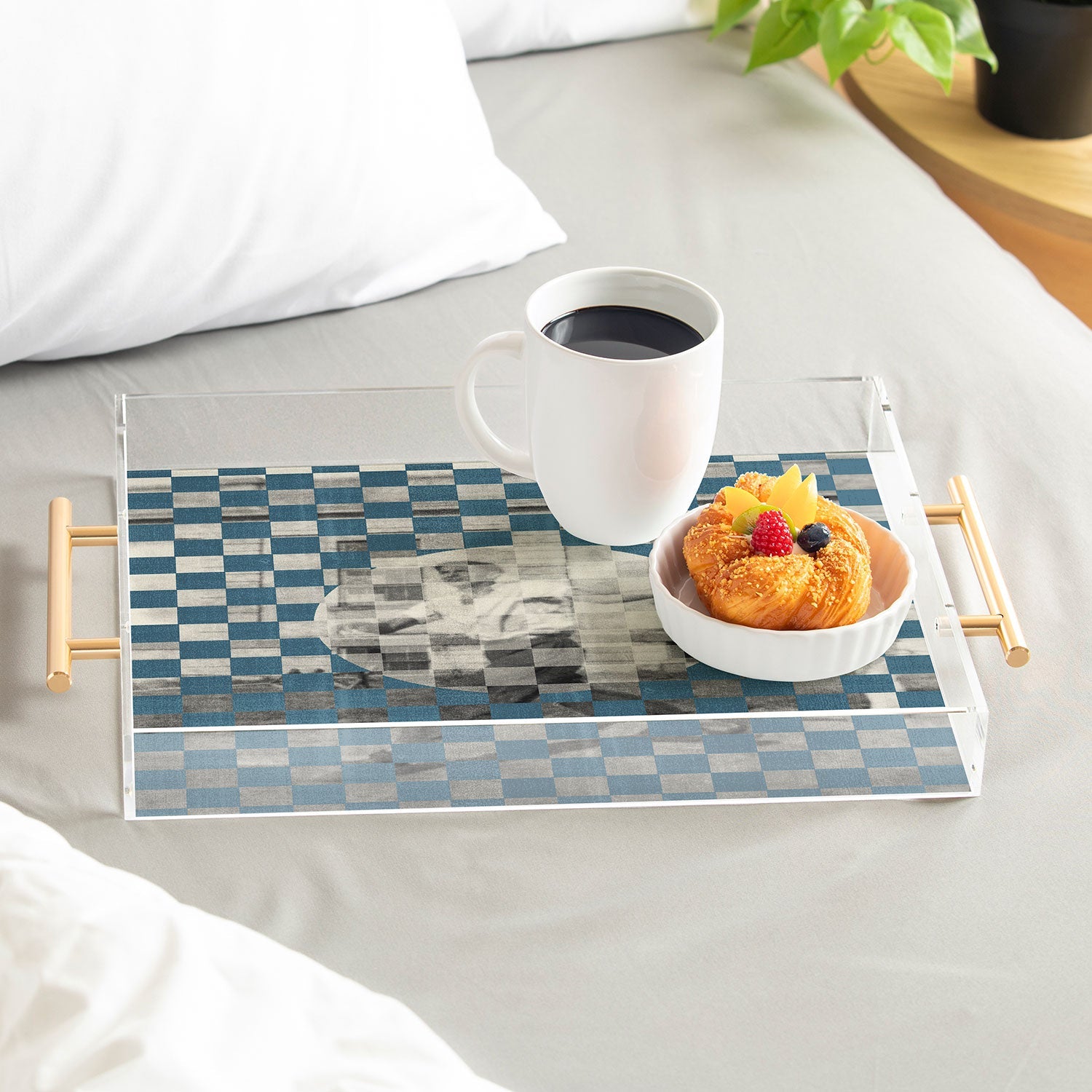 DENY Designs Checker Collage Acrylic Tray