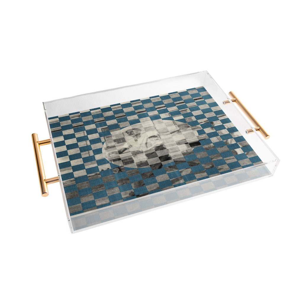 DENY Designs Checker Collage Acrylic Tray