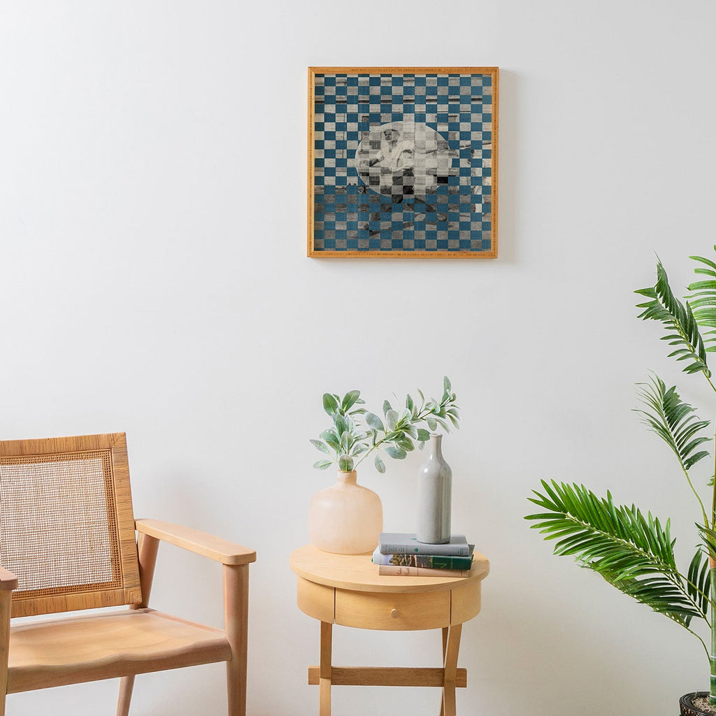 DENY Designs Checker Collage Framed Wall Art