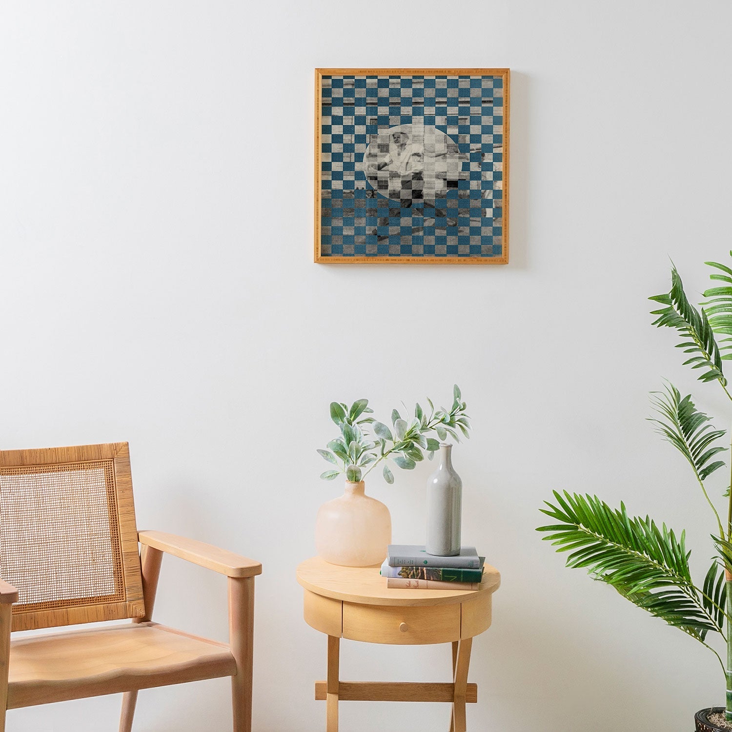 DENY Designs Checker Collage Framed Wall Art