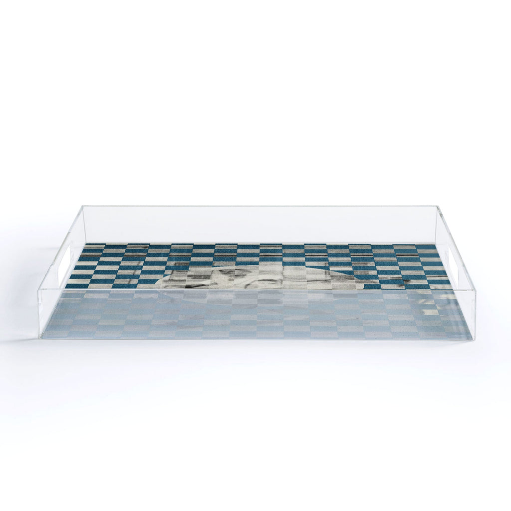 DENY Designs Checker Collage Acrylic Tray