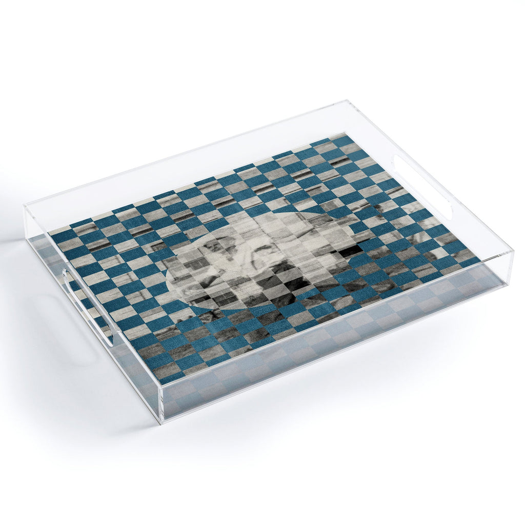 DENY Designs Checker Collage Acrylic Tray