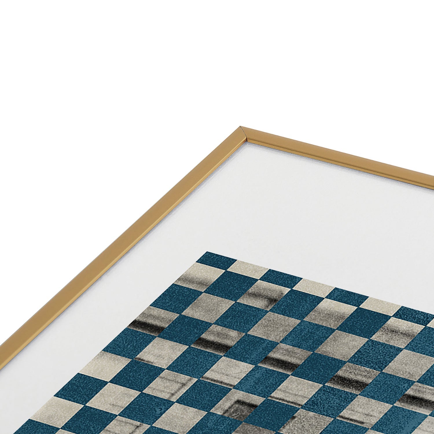 DENY Designs Checker Collage Metal Framed Art Print