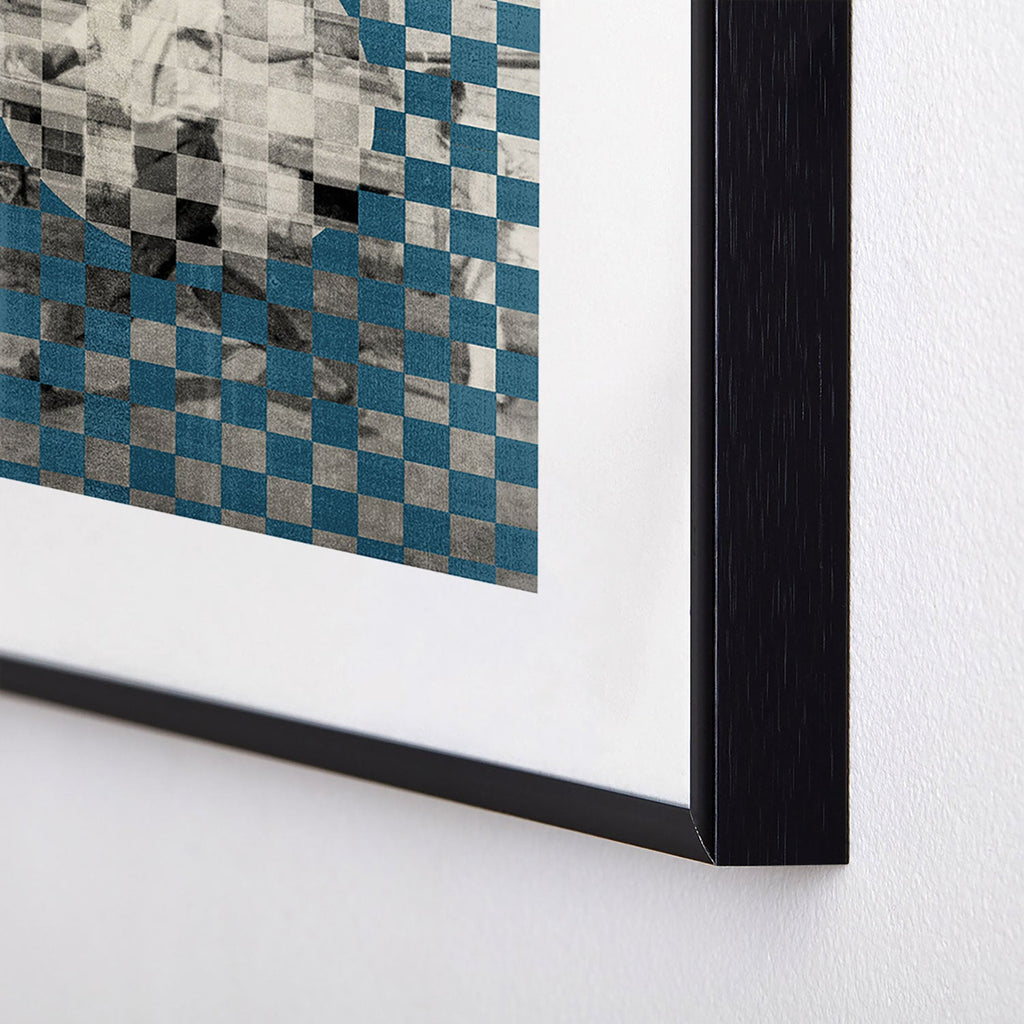 DENY Designs Checker Collage Metal Framed Art Print