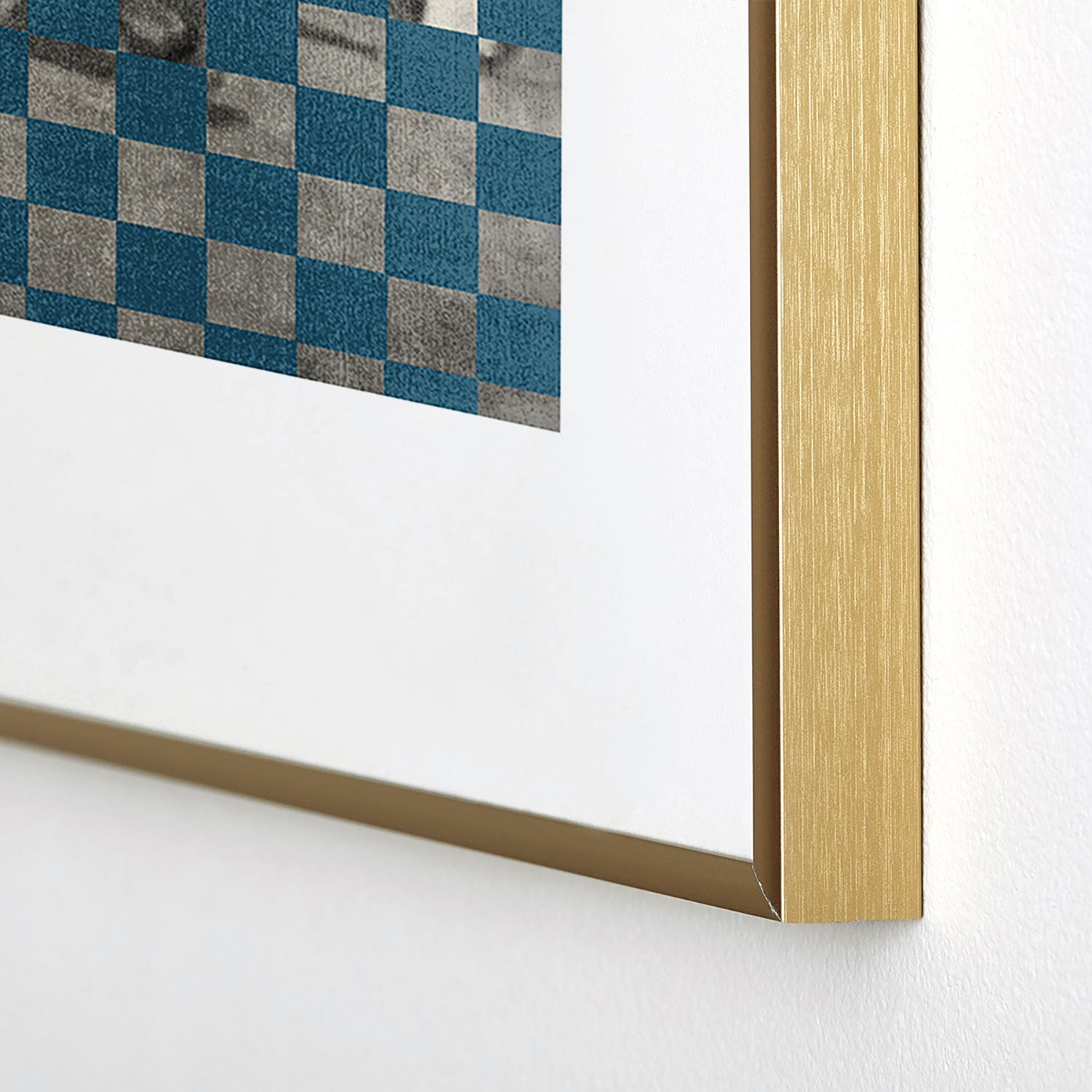 DENY Designs Checker Collage Metal Framed Art Print