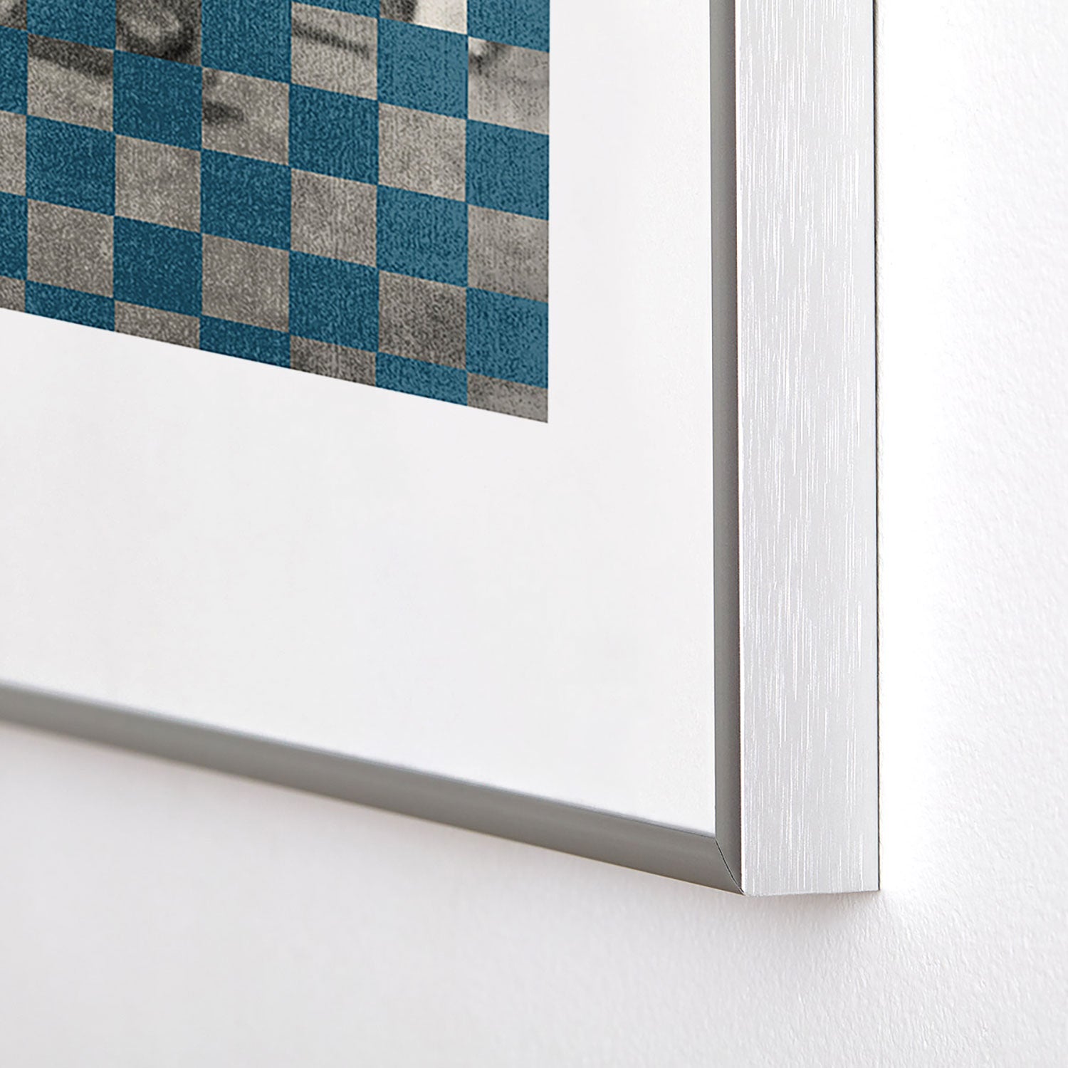 DENY Designs Checker Collage Metal Framed Art Print