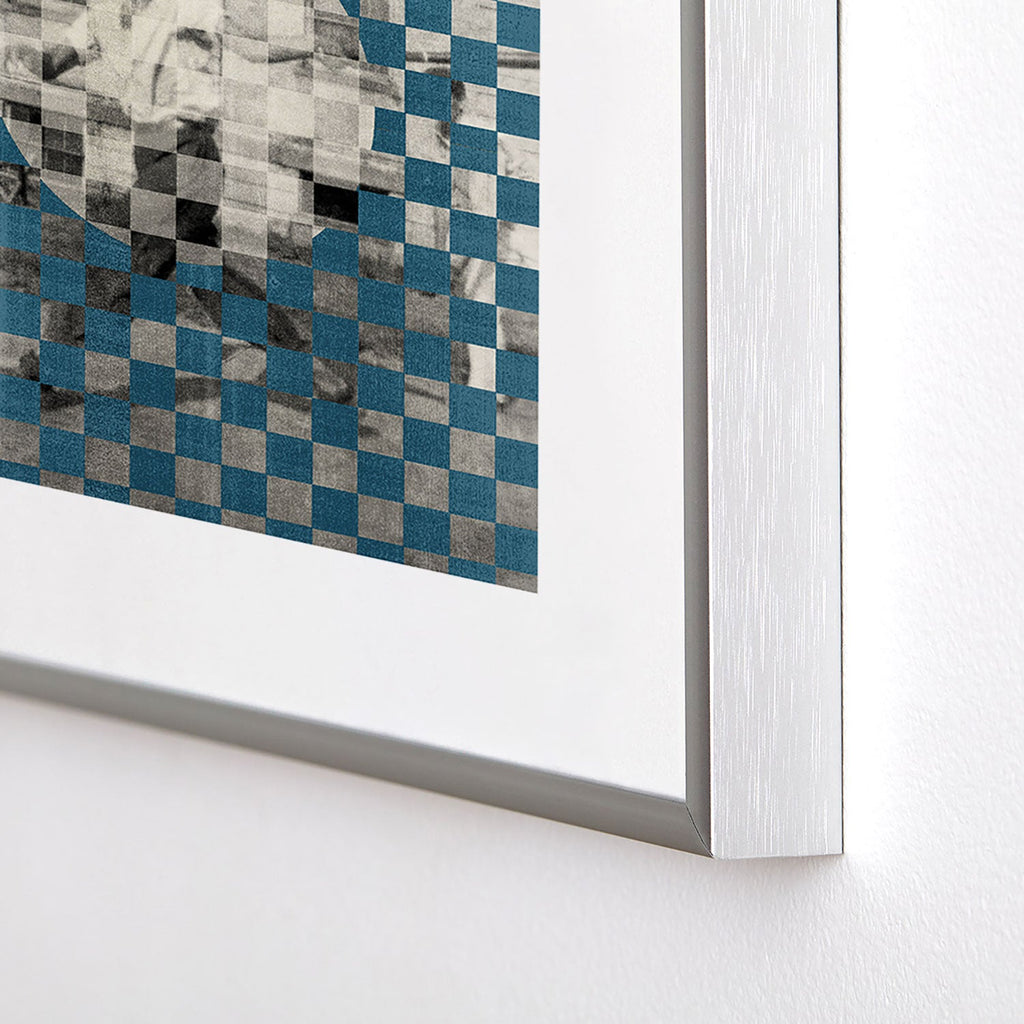 DENY Designs Checker Collage Metal Framed Art Print