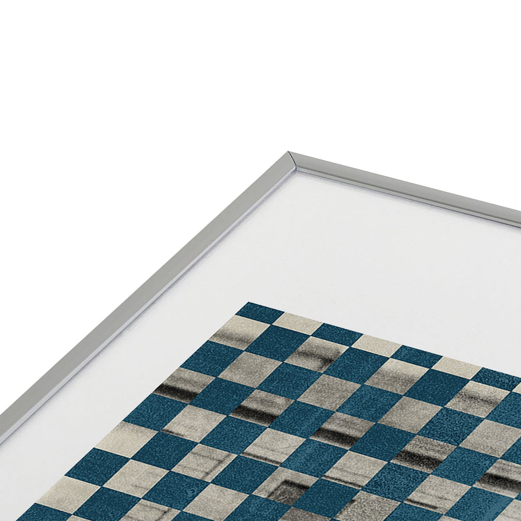DENY Designs Checker Collage Metal Framed Art Print