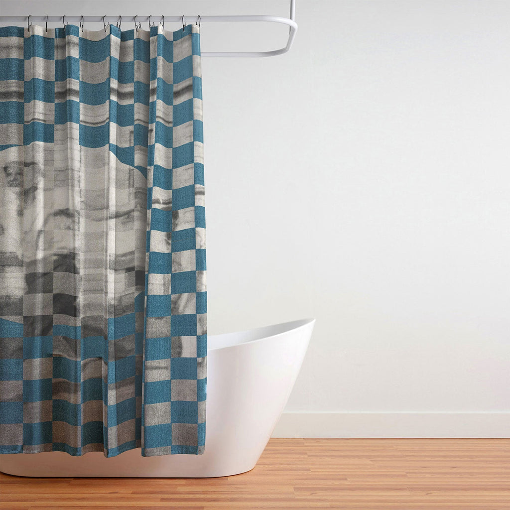 DENY Designs Checker Collage Shower Curtain