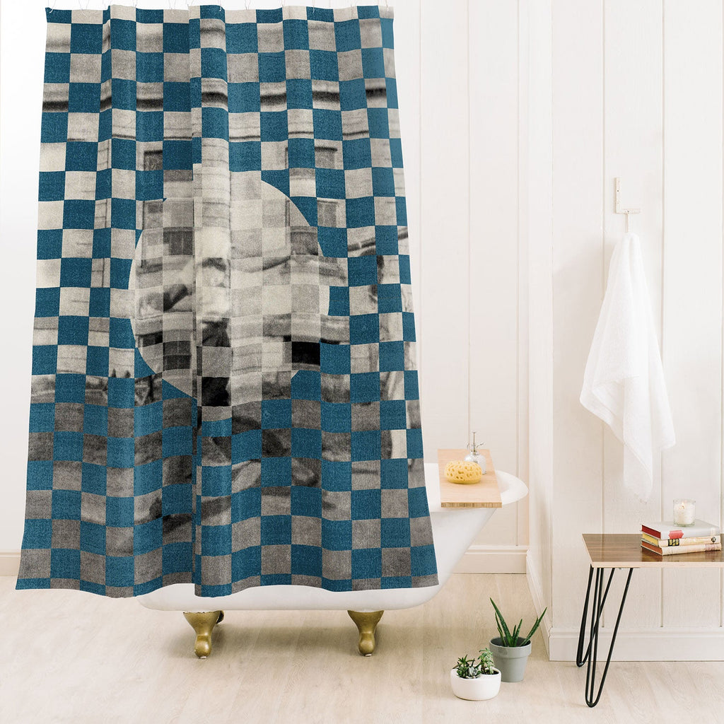 DENY Designs Checker Collage Shower Curtain