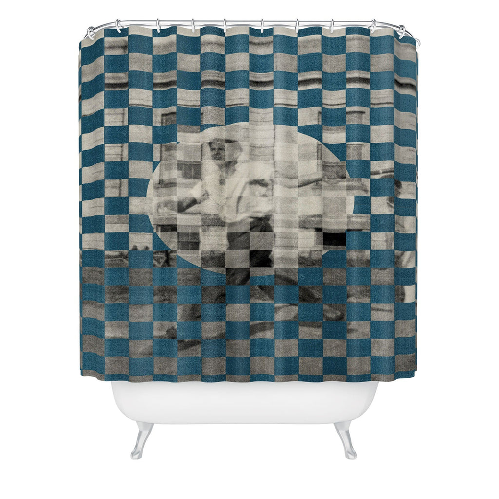 DENY Designs Checker Collage Shower Curtain
